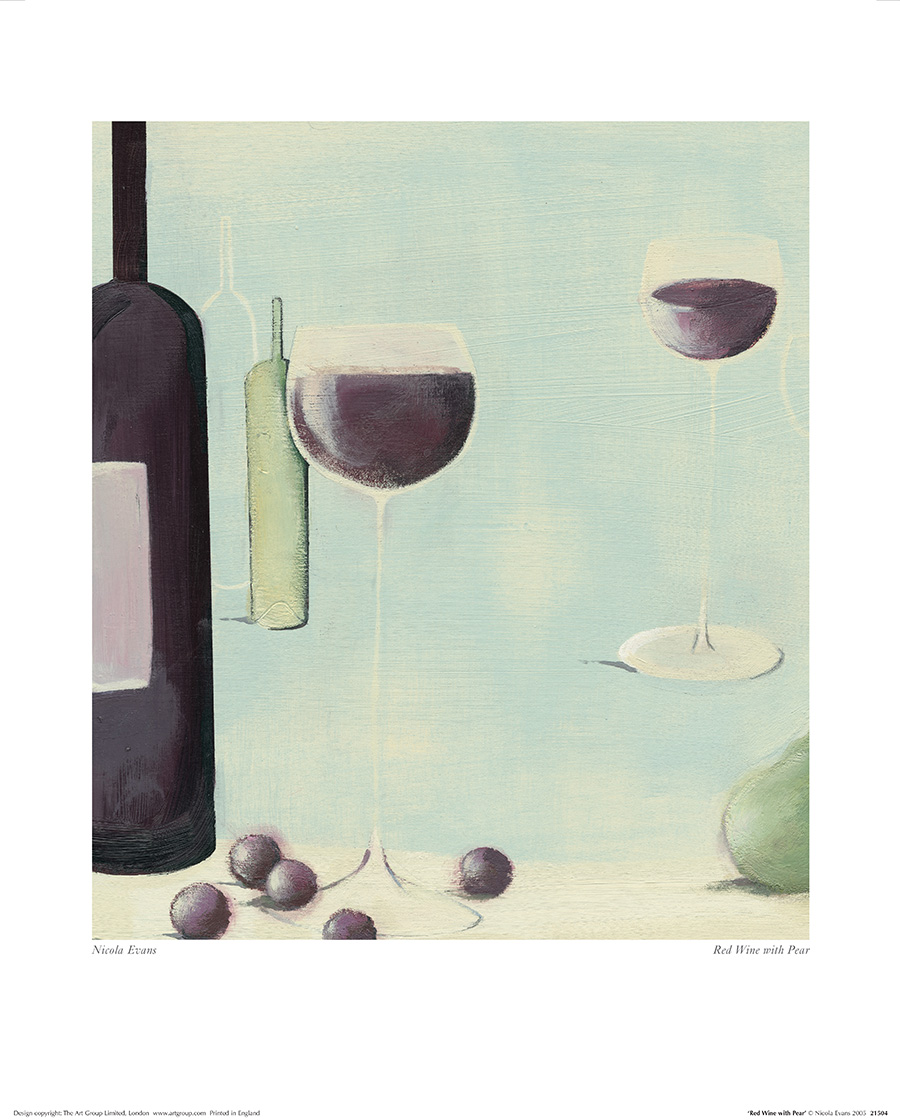 Nicola Evans (Red Wine With Pear) Art Print