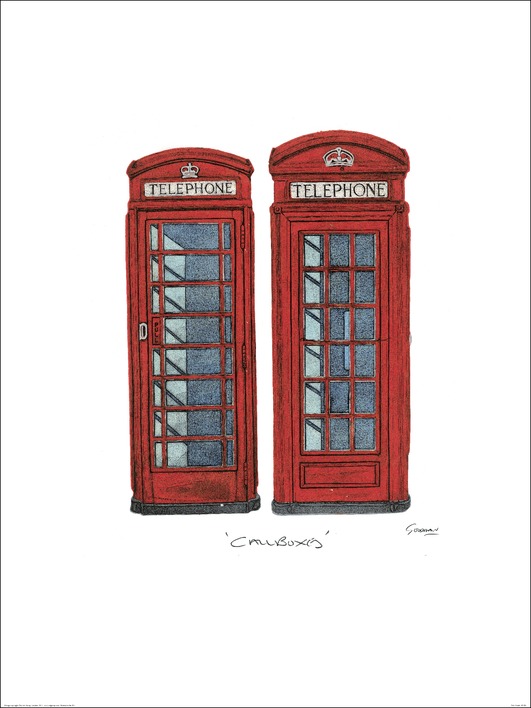 Barry Goodman (Telephone Boxes) Art Print