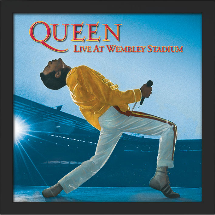 Queen (Live at Wembley) Album Cover Framed Print