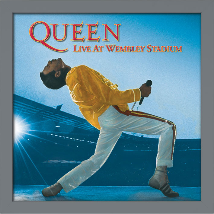 Queen (Live at Wembley) Album Cover Framed Print
