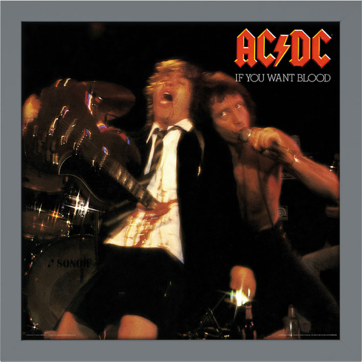 AC/DC (If You Want Blood) Album Cover Framed Print