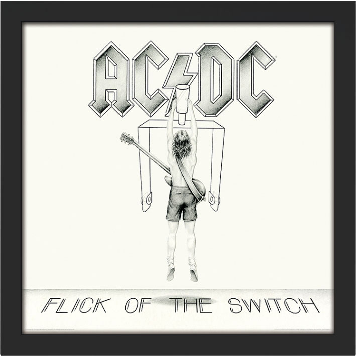 AC/DC (Flick of the Switch) Album Cover Framed Print