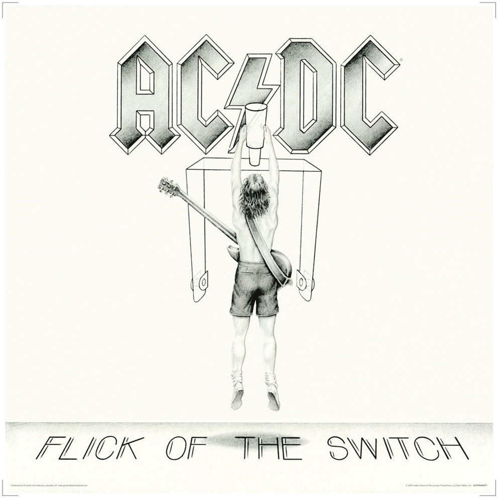 AC/DC (Flick of the Switch) Album Cover Framed Print
