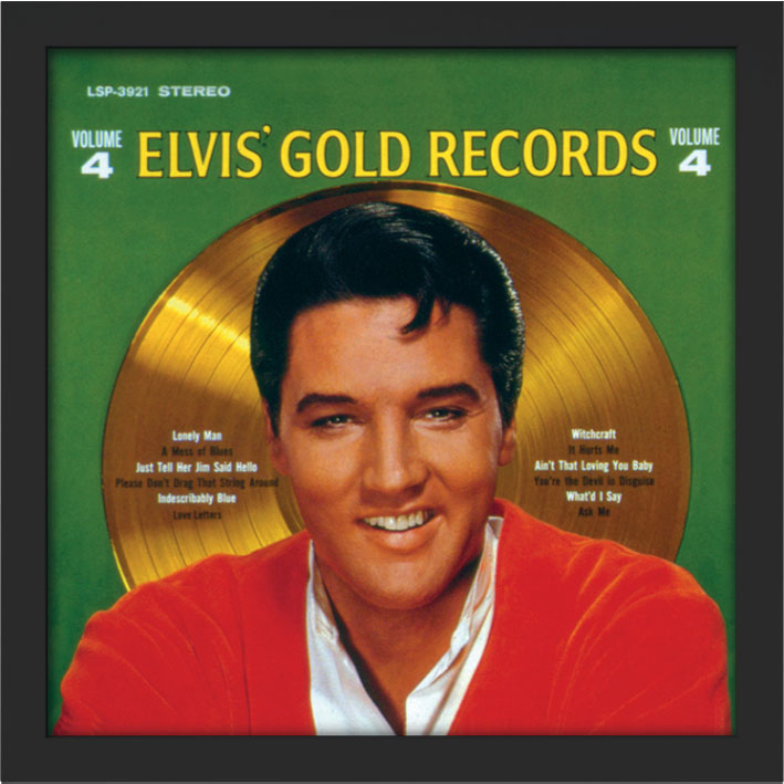 Elvis Presley (Gold Record) Album Cover Framed Print