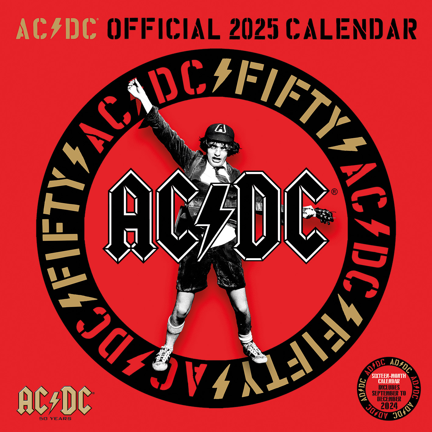 AC/DC Official 2025 Calendar The Art Group