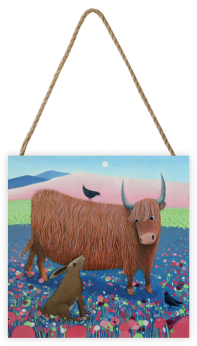 Ailsa Black (Hearty Hare) Wooden Block