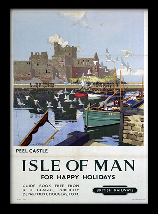 Isle of Man (Peel Castle) Framed 30 x 40cm Prints