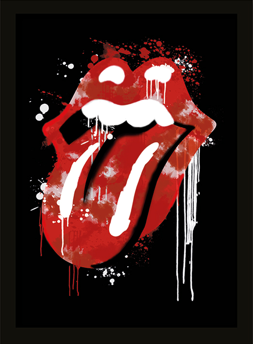 Rolling Stones (Graffiti Lips) Framed 30 x 40cm Print