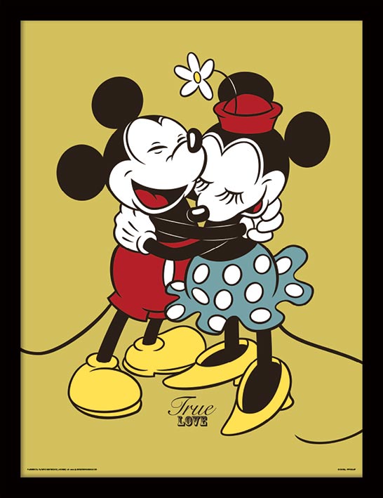 Mickey & Minnie Mouse (True Love) Framed 30 x 40cm Print