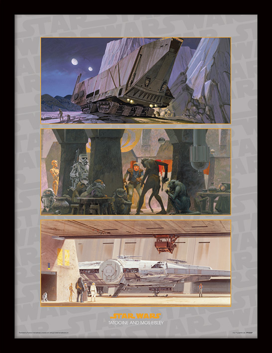 Star Wars (Tatooine and Mos Eisley) Framed 30 x 40cm Prints