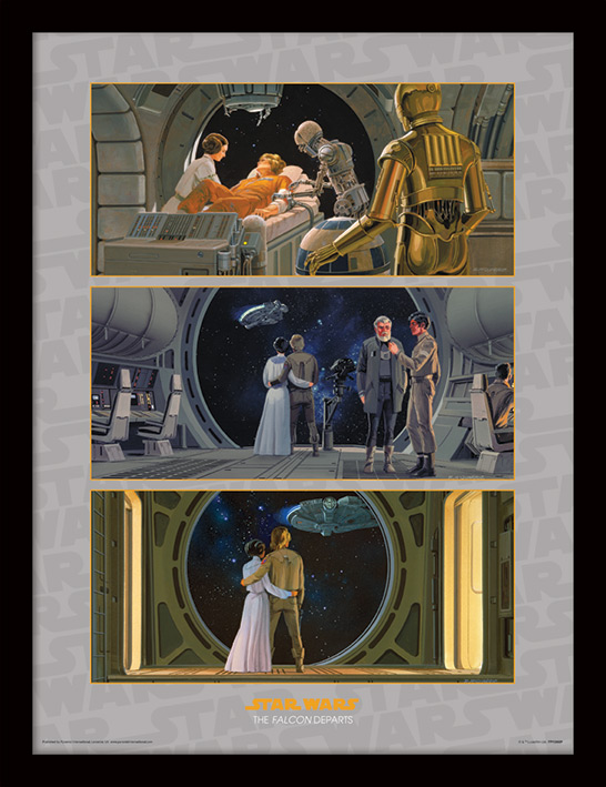 Star Wars (The Falcon Departs) Framed 30 x 40cm Print