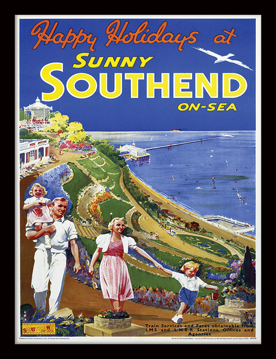 Southend-on-Sea (Happy Holidays) Framed 30 x 40cm Prints
