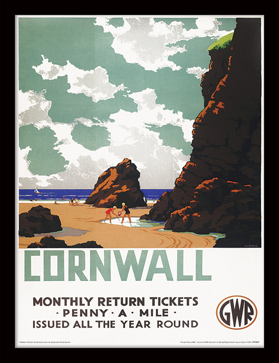 Cornwall (Penny a Mile) Framed 30 x 40cm Prints