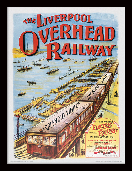 Liverpool Overhead Railway 1910 Framed 30 X 40cm Print The Art Group