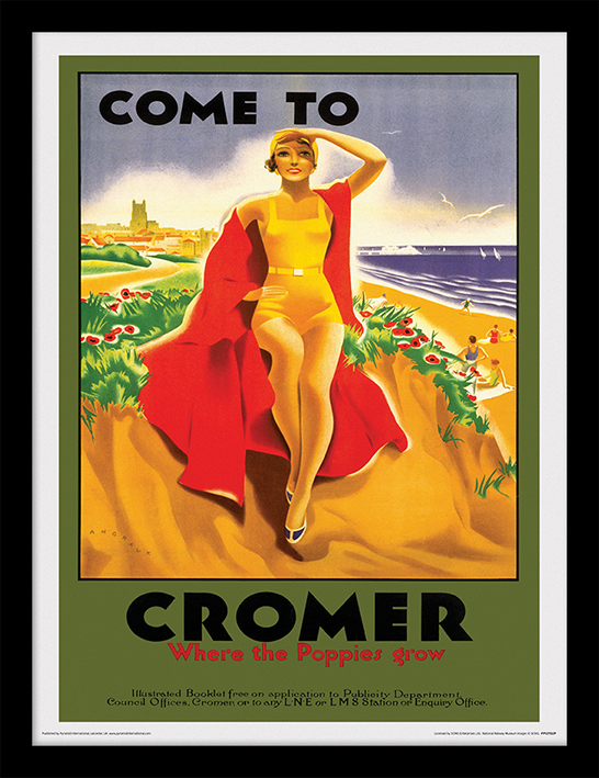 Cromer (Where the Poppies Grow by Bruce Angrave) Framed 30 x 40cm Prints