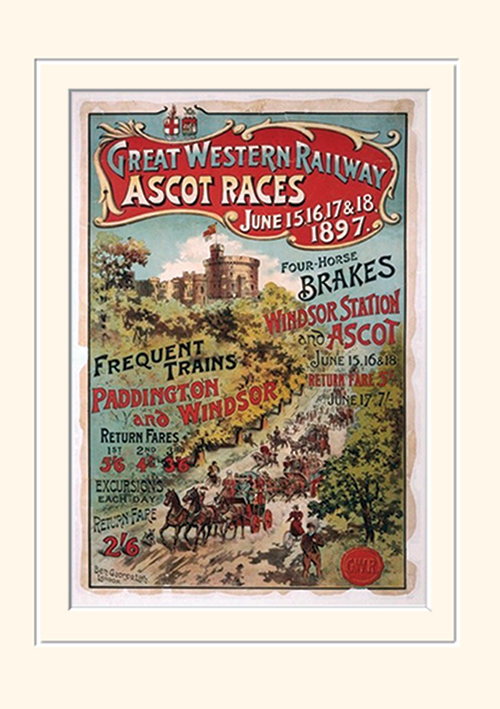 London Ascot Mounted 30 x 40cm Print