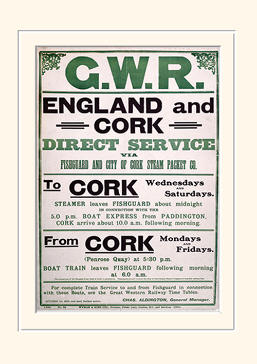 GWR England & Cork Mounted 30 x 40cm Prints