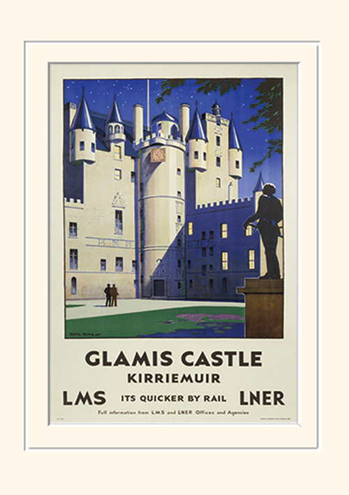 Glamis Castle Mounted 30 x 40cm Print