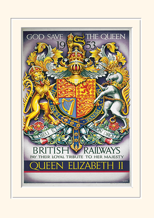 God Save the Queen Mounted 30 x 40cm Print