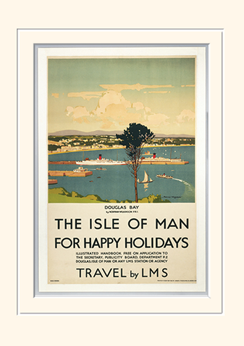 Isle of Man (Happy Holidays) Mounted 30 x 40cm Prints