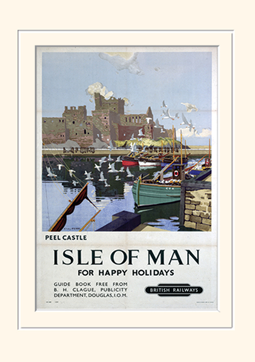 Isle of Man (Peel Castle) Mounted 30 x 40cm Prints