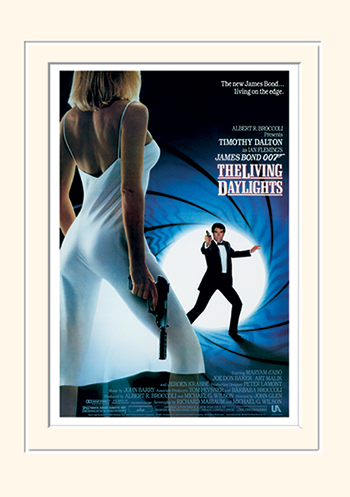 James Bond (The Living Daylights One-sheet) Mounted 30 x 40cm Print