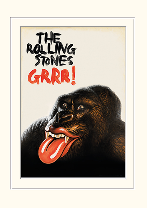 Rolling Stones (Grr!) Mounted 30 x 40cm Print