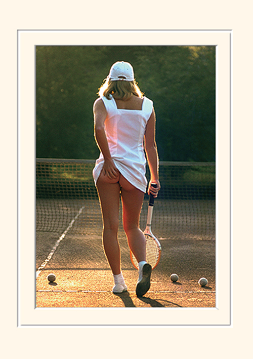 Tennis Girl Mounted 30 x 40cm Print
