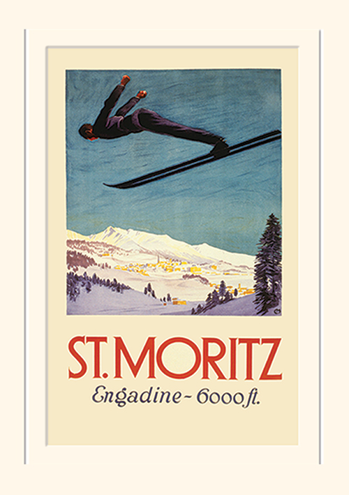 St. Moritz Mounted 30 x 40cm Print