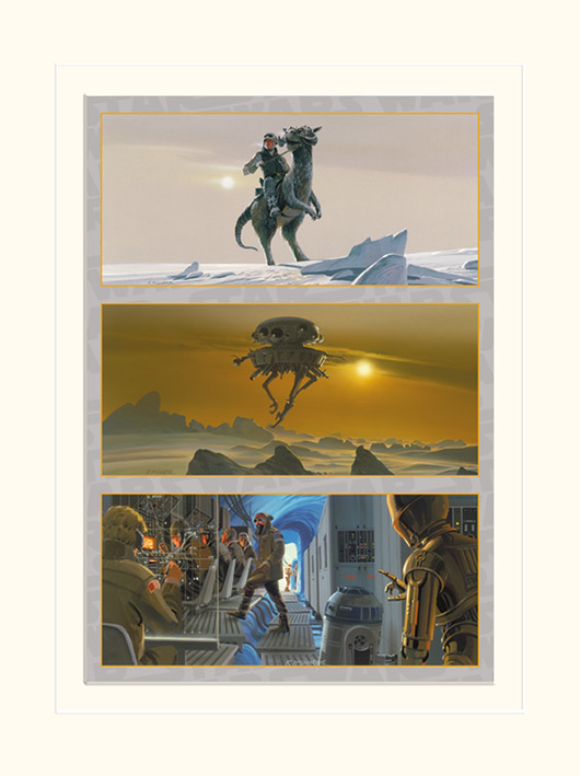Star Wars (Rebel Base on Hoth) Mounted 30 x 40cm Print