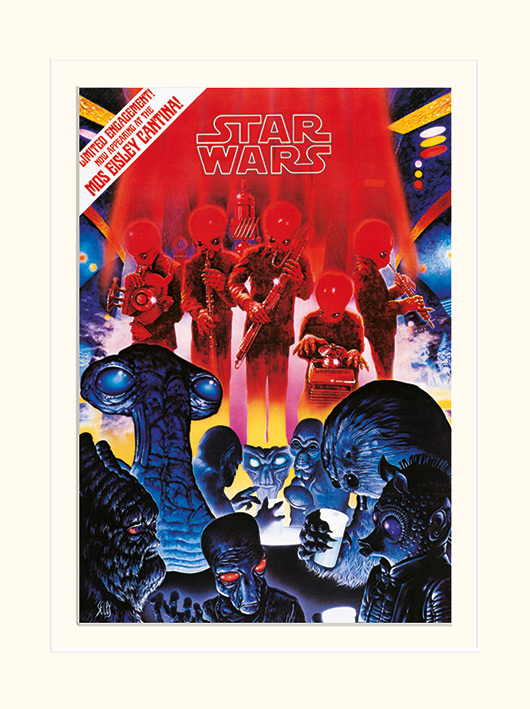 Star Wars (Mos Eisley Cantina) Mounted 30 x 40cm Print
