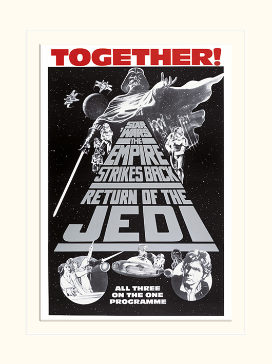 Star Wars (Trilogy Together) Mounted 30 x 40cm Print