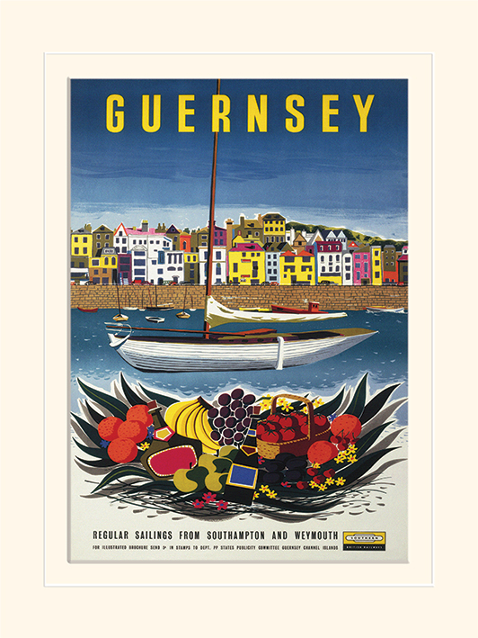 Guernsey (Boat) Mounted 30 x 40cm Print