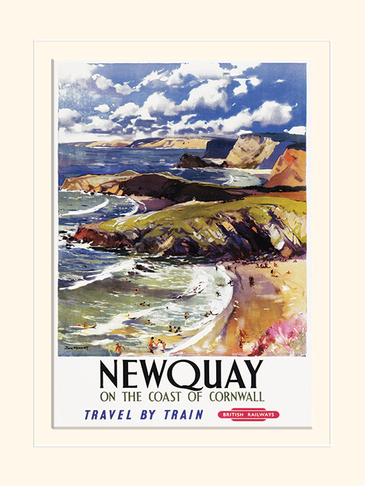 Newquay (Coast) Mounted 30 x 40cm Prints