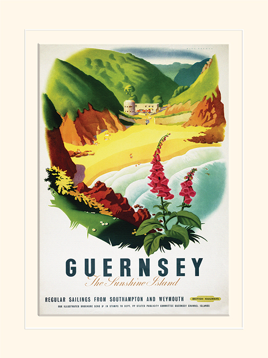 Guernsey (Beach) Mounted 30 x 40cm Prints