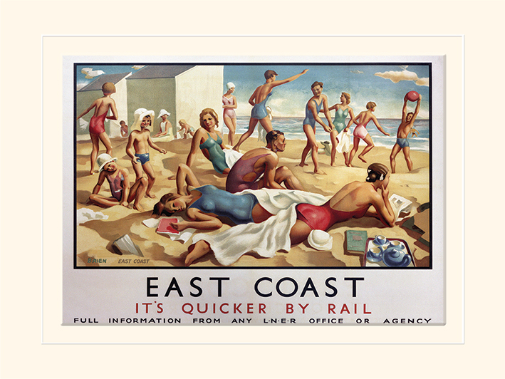 East Coast (Beach) Mounted 30 x 40cm Prints