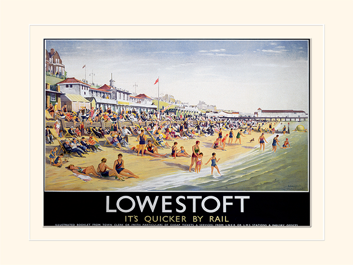 Lowestoft (Beach) Mounted 30 x 40cm Prints