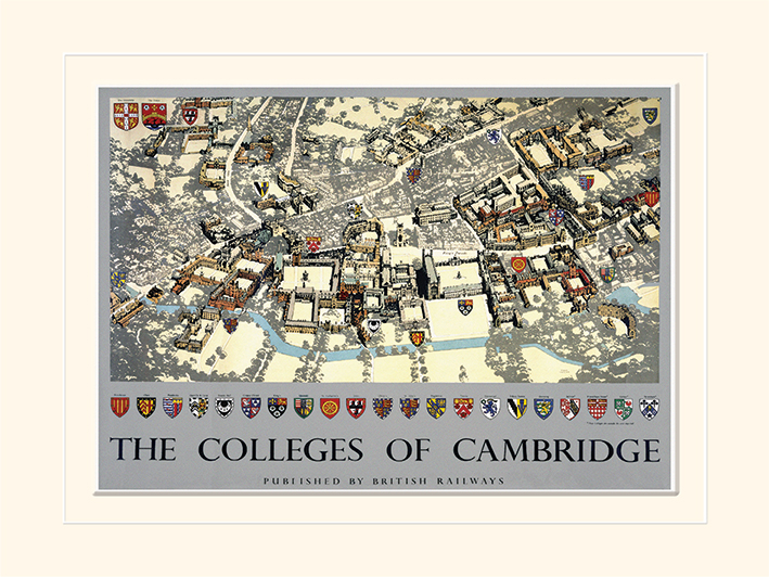 Cambridge (Colleges) Mounted 30 x 40cm Print
