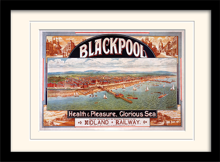 Blackpool (2) Mounted & Framed 30 x 40cm Print