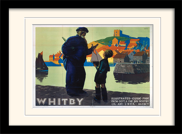 Whitby (1) Mounted & Framed 30 x 40cm Print