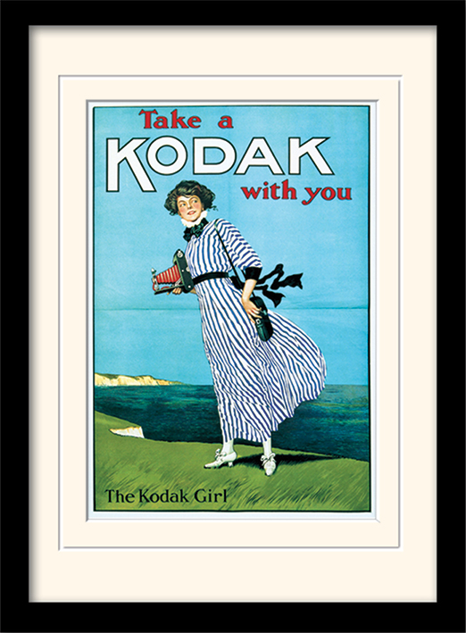 Kodak Girl Mounted & Framed 30 x 40cm Prints