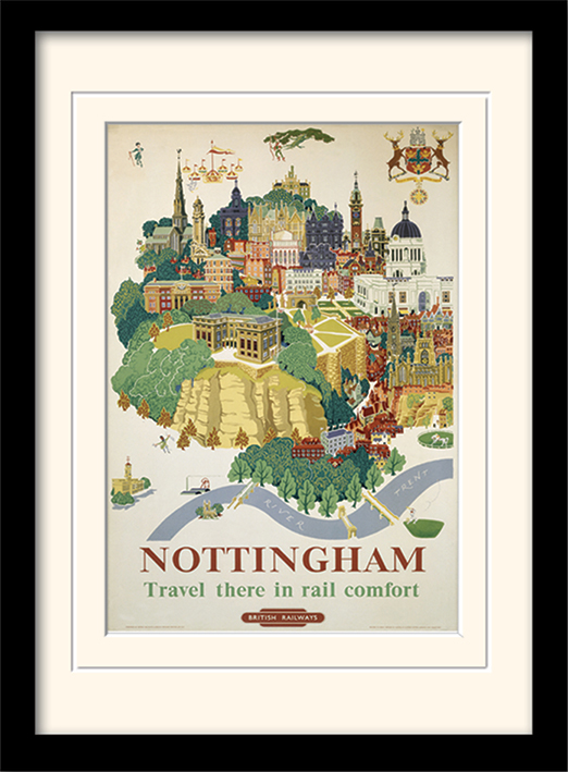 Nottingham (1) Mounted & Framed 30 x 40cm Prints