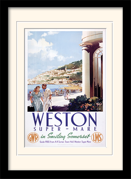 Weston Super Mare (1) Mounted & Framed 30 x 40cm Prints