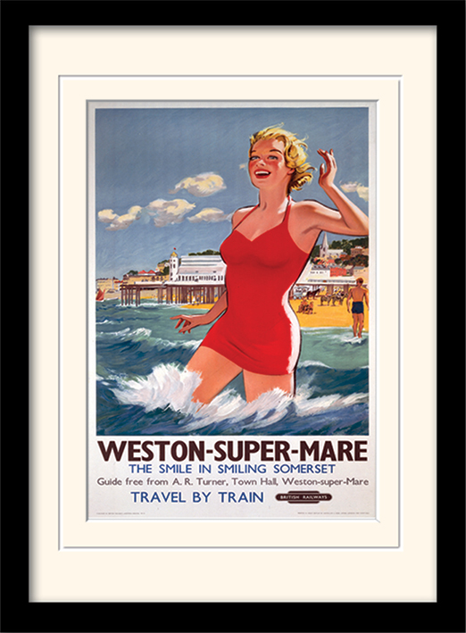 Weston-Super-Mare (2) Mounted & Framed 30 x 40cm Prints