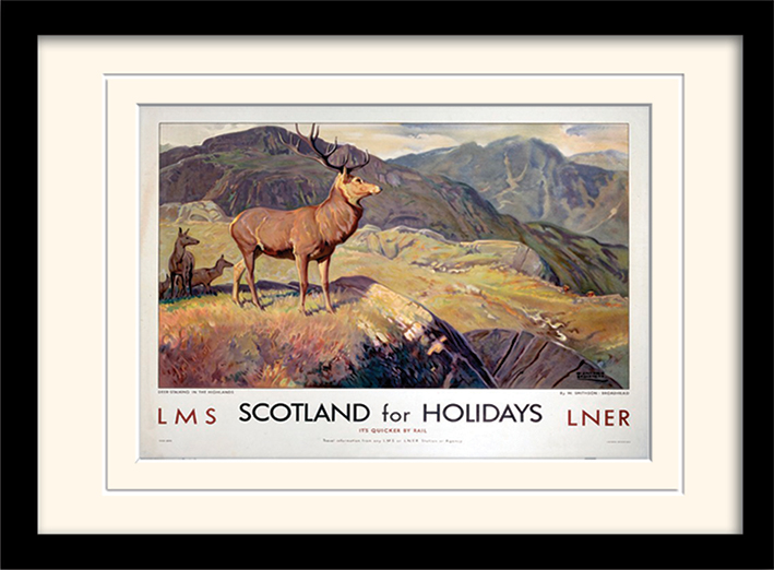 Scotland for Holidays Mounted & Framed 30 x 40cm Prints