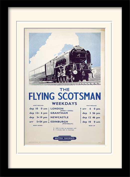 The Flying Scotsman (2) Mounted & Framed 30 x 40cm Prints