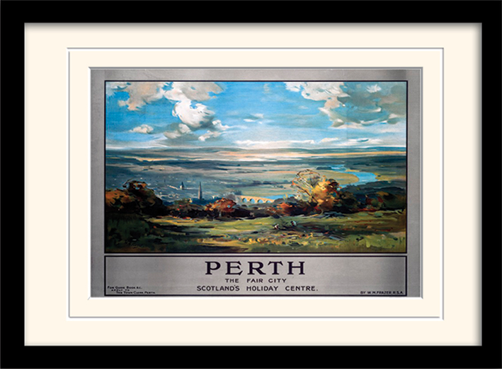 Perth (1) Mounted & Framed 30 x 40cm Prints