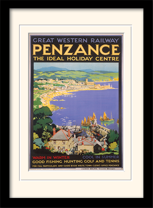 Cornwall (14) Mounted & Framed 30 x 40cm Print