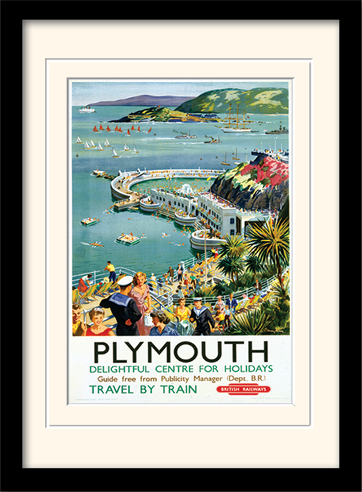 Plymouth (2) Mounted & Framed 30 x 40cm Prints