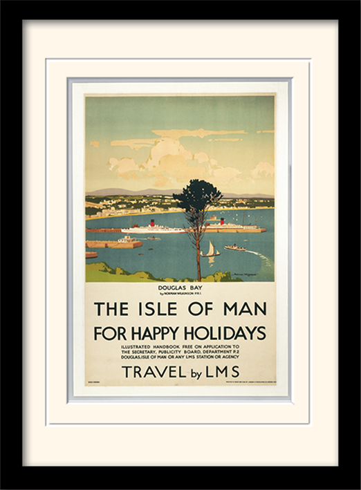 Isle of Man (Happy Holidays) Mounted & Framed 30 x 40cm Prints
